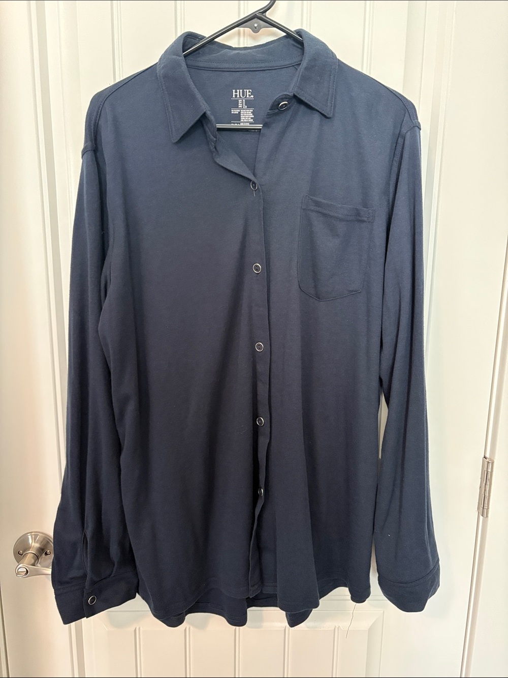 HUE Women’s Long Sleeve Button-Down Shirt